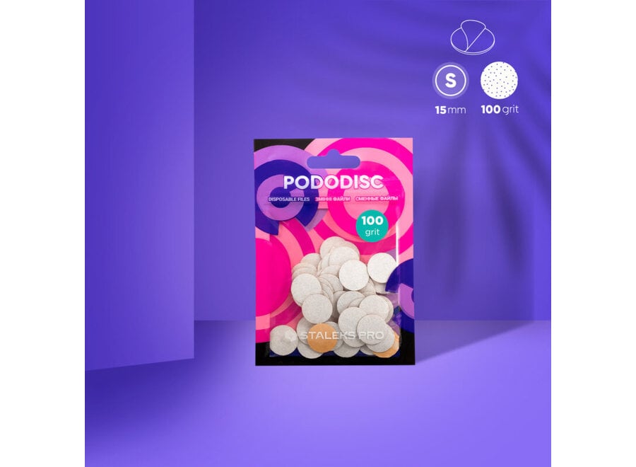 Pododisc Refil Pads White - S 15mm - 100 grit