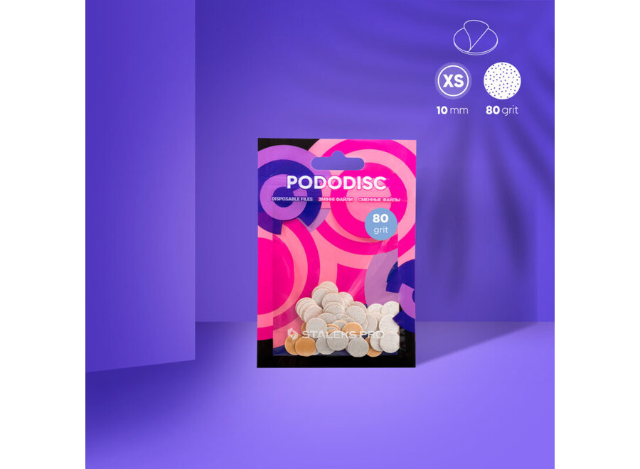 Pododisc Refil Pads White - XS 10mm - 80 Grit