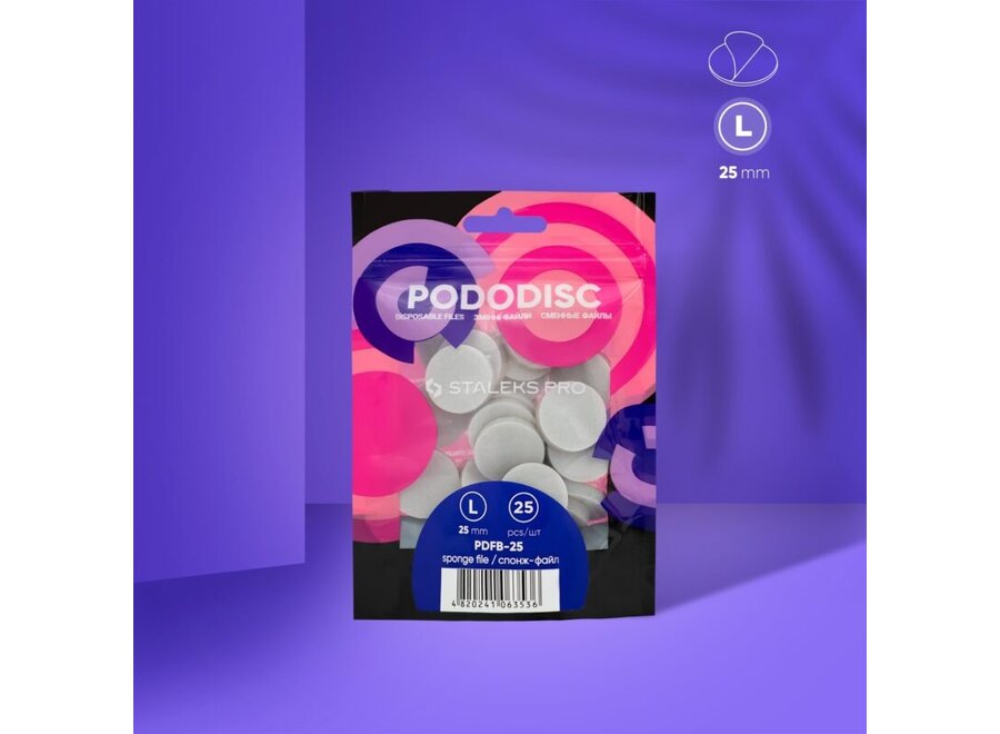 Pro Disposable Files-sponges for Pododisc L - 25mm