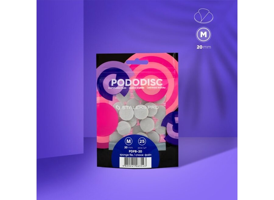 Pro Disposable Files-sponges for Pododisc M - 20mm