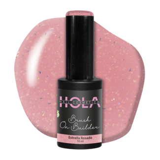 Hola Nail Cosmetica HNC Brush on Builder Estrella Rosado (10ml)