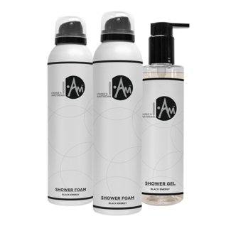 I.Am Home & Body 2+1 pack Shower Foam + Shower Gel Black Energy