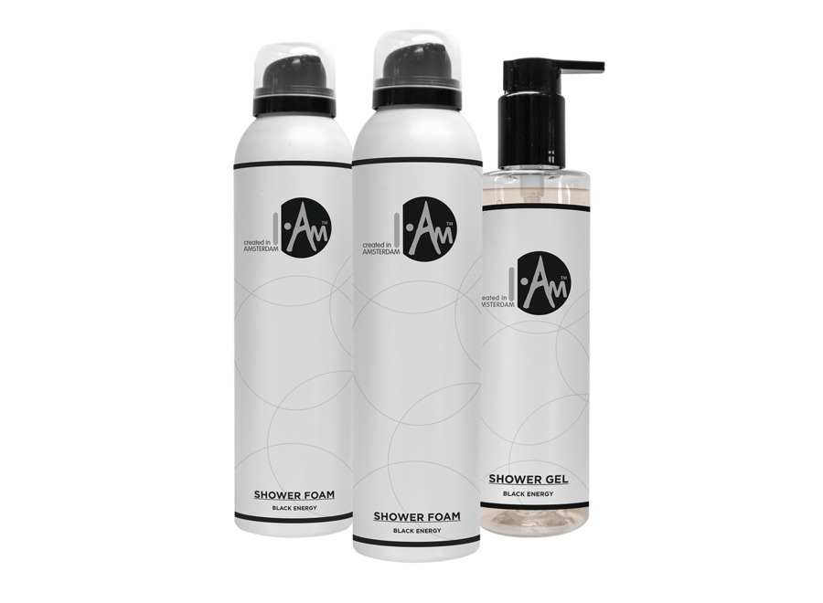 I.Am 2+1 pack Shower Foam + Shower Gel Black Energy