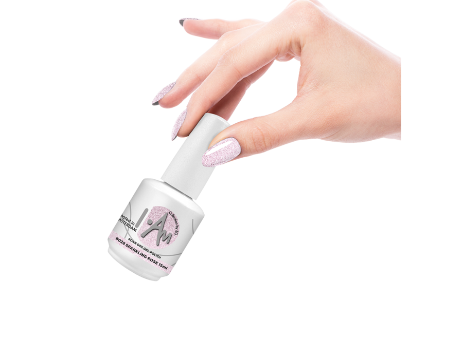 I.Am by BO. Soak Off Gel Polish #028 Sparkling Rose (15ml)