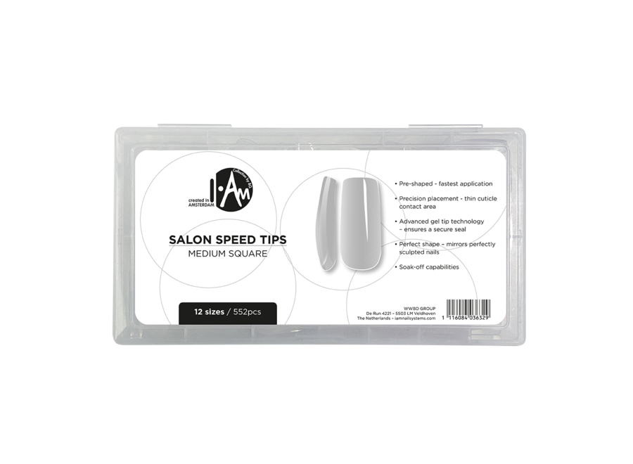 I.Am by BO. Salon Speed Tips - Medium Square