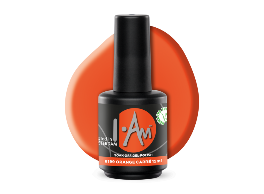 I.Am Soak Off Gel Polish #199 Orange Carré (15ml)