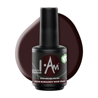 I.Am Nail Systems I.Am Soak Off Gel Polish #209 Burgundy Noir (15ml)