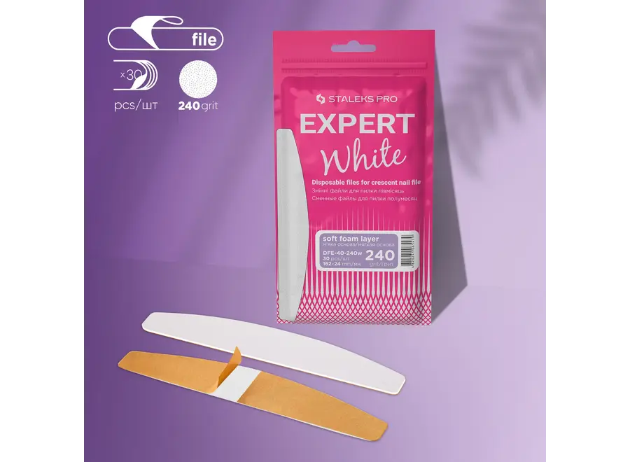 VV Kit - Halve Maan 240 Grit Met Foam 30 Stuks