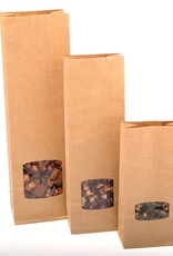 Geels G9066 Blokbodemzak met venster 100 gr | 1000 stuks