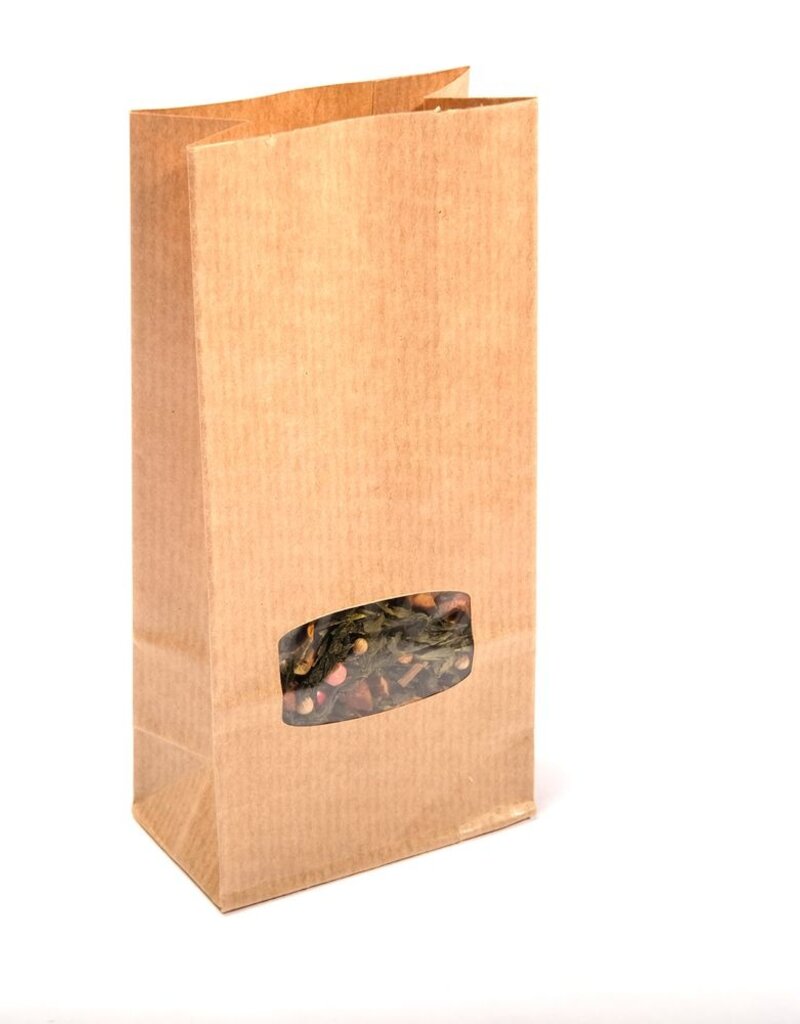 Geels G9067 Blokbodemzak met venster 50 gram | 1000 stuks