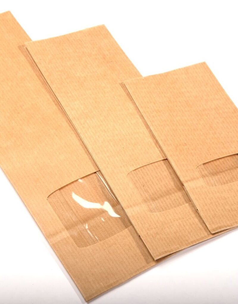 Geels G9067 Blokbodemzak met venster 50 gram | 1000 stuks