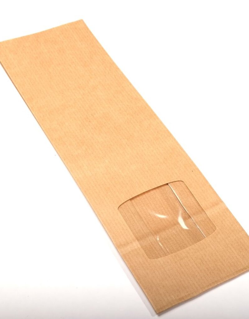 Geels G9068 Blokbodemzak met venster 250 gr | 1000 stuks