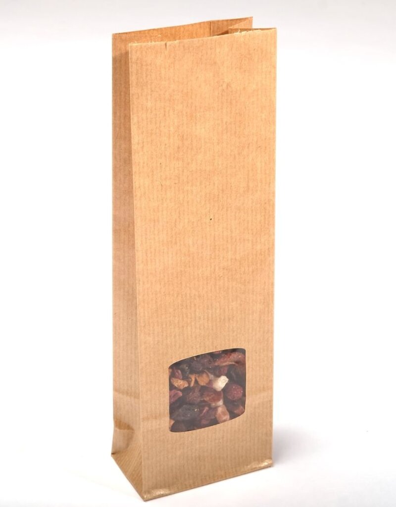 Geels G9068 Blokbodemzak met venster 250 gr | 1000 stuks