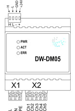Larnitech DW-DM05 - 5-kanaals DIN-rail dim-actor