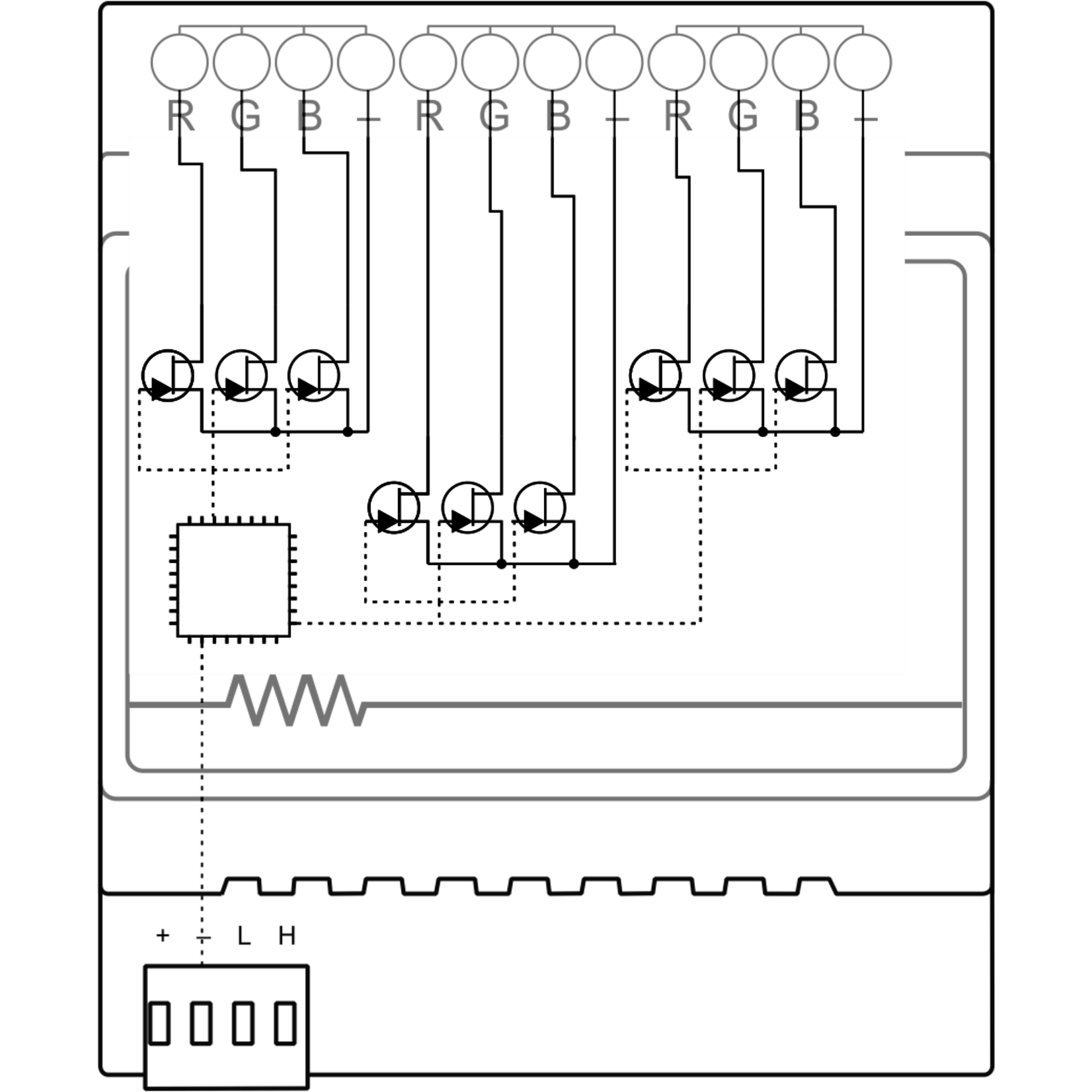 Larnitech DW-RGB03 - 3-channel RGB-module (or 9 monochrome channels)