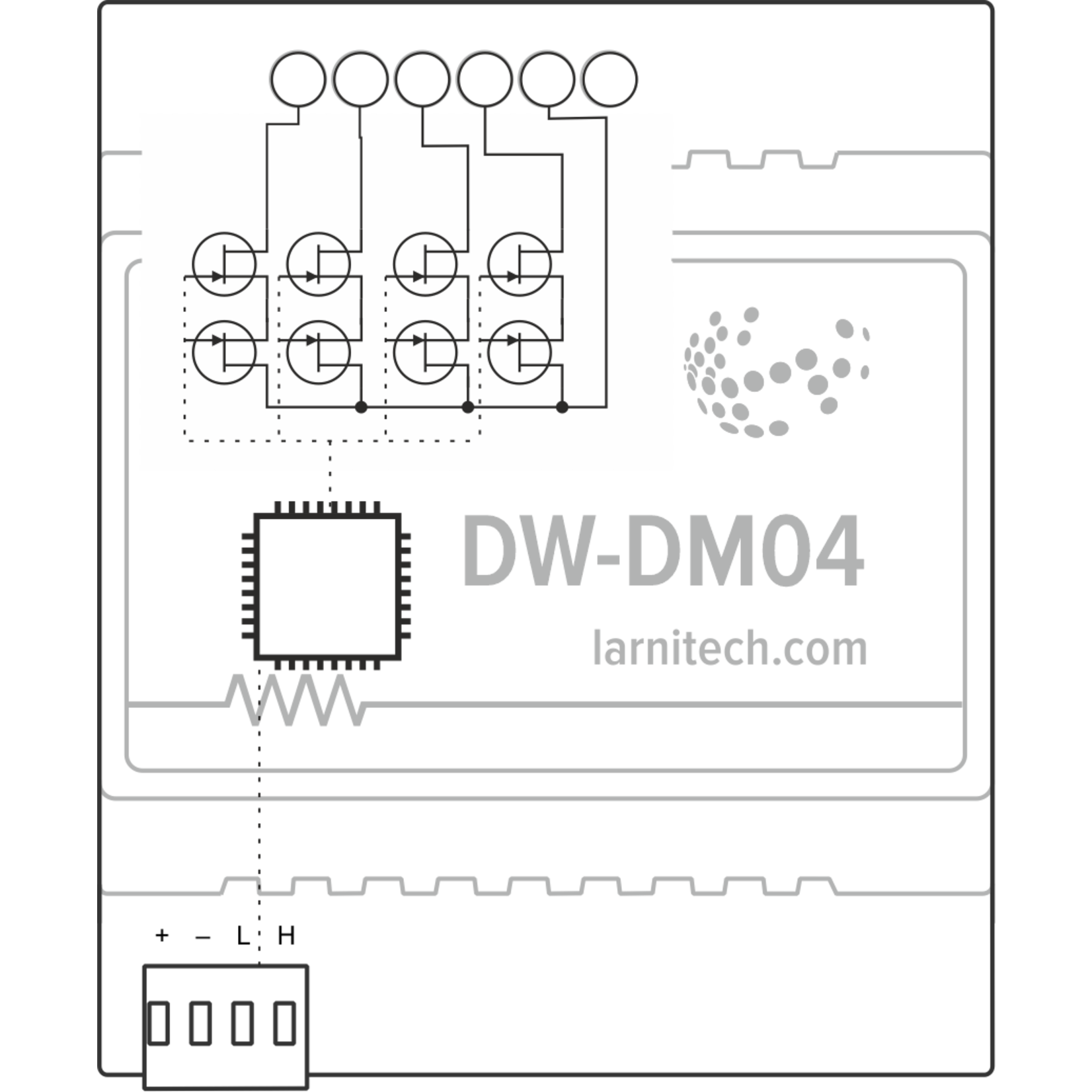 Larnitech DW-DM04 - 4-channel dimmer