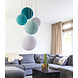 COTTON BALL LIGHTS Fivefold Hanging Lamp - Ocean Blues (5-Deluxe) COTTON BALL LIGHTS Fivefold Hanging Lamp - Ocean Blues (5-Deluxe)