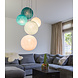 COTTON BALL LIGHTS Fivefold Hanging Lamp - Ocean Blues (5-Deluxe) COTTON BALL LIGHTS Fivefold Hanging Lamp - Ocean Blues (5-Deluxe)