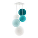 COTTON BALL LIGHTS Fivefold Hanging Lamp - Ocean Blues (5-Deluxe) COTTON BALL LIGHTS Fivefold Hanging Lamp - Ocean Blues (5-Deluxe)