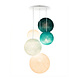 COTTON BALL LIGHTS Fivefold Hanging Lamp - Ocean Blues (5-Deluxe) COTTON BALL LIGHTS Fivefold Hanging Lamp - Ocean Blues (5-Deluxe)