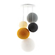 COTTON BALL LIGHTS Fivefold Hanging Lamp - Mustard Glows (5-Deluxe) COTTON BALL LIGHTS Fivefold Hanging Lamp - Mustard Glows (5-Deluxe)