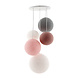 COTTON BALL LIGHTS Fivefold Hanging Lamp - Blushy Greys (5-Deluxe) COTTON BALL LIGHTS Fivefold Hanging Lamp - Blushy Greys (5-Deluxe)