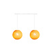 COTTON BALL LIGHTS Cotton Ball Lights Tweevoudige hanglamp balk - Mustard COTTON BALL LIGHTS Cotton Ball Lights Tweevoudige hanglamp balk - Mustard