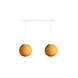 COTTON BALL LIGHTS Cotton Ball Lights Tweevoudige hanglamp balk - Mustard COTTON BALL LIGHTS Cotton Ball Lights Tweevoudige hanglamp balk - Mustard