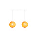 COTTON BALL LIGHTS Cotton Ball Lights Tweevoudige hanglamp balk - Mustard COTTON BALL LIGHTS Cotton Ball Lights Tweevoudige hanglamp balk - Mustard
