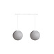 COTTON BALL LIGHTS Cotton Ball Lights Tweevoudige hanglamp balk - Stone COTTON BALL LIGHTS Cotton Ball Lights Tweevoudige hanglamp balk - Stone