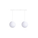COTTON BALL LIGHTS Cotton Ball Lights Tweevoudige hanglamp balk - White COTTON BALL LIGHTS Cotton Ball Lights Tweevoudige hanglamp balk - White