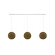 COTTON BALL LIGHTS Cotton Ball Lights Drievoudige hanglamp balk - Caffe Latte COTTON BALL LIGHTS Cotton Ball Lights Drievoudige hanglamp balk - Caffe Latte