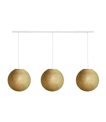 COTTON BALL LIGHTS Triple Hanging Lamp Ceiling - Kaki COTTON BALL LIGHTS Triple Hanging Lamp Ceiling - Kaki