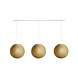COTTON BALL LIGHTS Triple Hanging Lamp Ceiling - Kaki COTTON BALL LIGHTS Triple Hanging Lamp Ceiling - Kaki