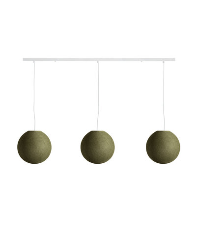COTTON BALL LIGHTS Triple Hanging Lamp Ceiling - Kaki COTTON BALL LIGHTS Triple Hanging Lamp Ceiling - Kaki