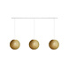 COTTON BALL LIGHTS Triple Hanging Lamp Ceiling - Kaki COTTON BALL LIGHTS Triple Hanging Lamp Ceiling - Kaki