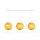 COTTON BALL LIGHTS Cotton Ball Lights Drievoudige hanglamp balk - Mustard COTTON BALL LIGHTS Cotton Ball Lights Drievoudige hanglamp balk - Mustard