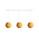 COTTON BALL LIGHTS Cotton Ball Lights Drievoudige hanglamp balk - Mustard COTTON BALL LIGHTS Cotton Ball Lights Drievoudige hanglamp balk - Mustard