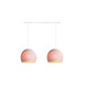 COTTON BALL LIGHTS Cotton Ball Lights Tweevoudige hanglamp balk - Driekwart Pale Pink COTTON BALL LIGHTS Cotton Ball Lights Tweevoudige hanglamp balk - Driekwart Pale Pink