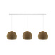 COTTON BALL LIGHTS Triple Hanging Lamp Ceiling - Three Quarter Caffee Latte COTTON BALL LIGHTS Triple Hanging Lamp Ceiling - Three Quarter Caffee Latte