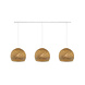 COTTON BALL LIGHTS Triple Hanging Lamp Ceiling - Three Quarter Caffee Latte COTTON BALL LIGHTS Triple Hanging Lamp Ceiling - Three Quarter Caffee Latte