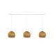 COTTON BALL LIGHTS Cotton Ball Lights Dreifach Pendelleuchte (am Balken) - Drei Vierteln Caffe Latte COTTON BALL LIGHTS Cotton Ball Lights Dreifach Pendelleuchte (am Balken) - Drei Vierteln Caffe Latte
