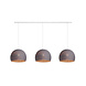 COTTON BALL LIGHTS Cotton Ball Lights Dreifach Pendelleuchte (am Balken) - Drei Vierteln Mid Grey COTTON BALL LIGHTS Cotton Ball Lights Dreifach Pendelleuchte (am Balken) - Drei Vierteln Mid Grey