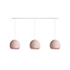 COTTON BALL LIGHTS Cotton Ball Lights Drievoudige hanglamp balk - Driekwart Pale Pink COTTON BALL LIGHTS Cotton Ball Lights Drievoudige hanglamp balk - Driekwart Pale Pink