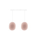 COTTON BALL LIGHTS Double Hanging Lamp Ceiling - Oval Pale Pink COTTON BALL LIGHTS Double Hanging Lamp Ceiling - Oval Pale Pink