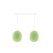 COTTON BALL LIGHTS Cotton Ball Lights Tweevoudige hanglamp balk - Oval Powder Green COTTON BALL LIGHTS Cotton Ball Lights Tweevoudige hanglamp balk - Oval Powder Green