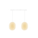 COTTON BALL LIGHTS Double Hanging Lamp Ceiling - Oval Light Shell COTTON BALL LIGHTS Double Hanging Lamp Ceiling - Oval Light Shell