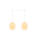 COTTON BALL LIGHTS Double Hanging Lamp Ceiling - Oval Light Shell COTTON BALL LIGHTS Double Hanging Lamp Ceiling - Oval Light Shell