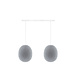 COTTON BALL LIGHTS Cotton Ball Lights Tweevoudige hanglamp balk - Oval Stone COTTON BALL LIGHTS Cotton Ball Lights Tweevoudige hanglamp balk - Oval Stone