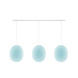 COTTON BALL LIGHTS Triple Hanging Lamp Ceiling - Oval Light Aqua COTTON BALL LIGHTS Triple Hanging Lamp Ceiling - Oval Light Aqua